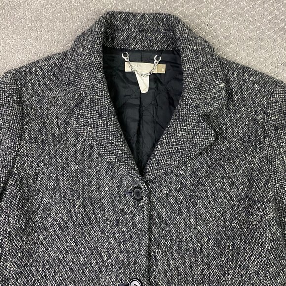J. CREW Tweed Coat Overcoat Womens Medium Gray Wool Blend Thinsulate Insulated - Picture 2 of 15